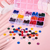 450Pcs 15 Styles Resin Buttons RESI-TA0004-13-5