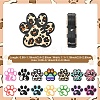14Pcs 14 Styles Dog Paw Print Food Grade Eco-Friendly Silicone Beads SIL-YW0002-02-3