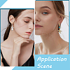 80Pcs 2 Colors 304 Stainless Steel Hoop Earrings Finding FIND-SC0012-48-5