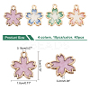 40Pcs 4 Colors Rack Plating Alloy Epoxy Resin Pendants FIND-FH0004-57-4