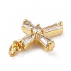 Rack Plating Brass Micro Pave Cubic Zirconia Pendants KK-E281-15G-4