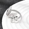 304 Stainless Steel Open Cuff Rings for Women RJEW-K313-16P-3