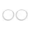 Brass Textured Hoop Earrings EJEW-F378-03C-S-2