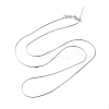 Anti-Tarnish Rhodium Plated 925 Sterling Silver Chain Necklaces STER-F039-15P-2