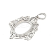 Brass Pendant Cabochon Settings KK-S521-15P-2