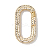 Rack Plating Brass Micro Pave Cubic Zirconia Twister Clasps KK-NH0002-19G-01-1