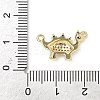 Brass Pave Clear and Blue Cubic Zirconia Links ZIRC-I356-09G-3