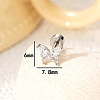 Butterfly Brass Pave Cubic Zirconia Cartilage Earrings FS-WGFCA2D-05-1