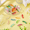 50Pcs UV Plating Transparent Rainbow Iridescent Acrylic Beads OACR-TA0004-19-5