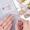 16Pcs 4 styles Brass Lobster Claw Clasps FIND-NB0002-65-3