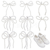8Pcs 4 Styles Plastic Imitation Pearl Bowknot Shoe Charms AJEW-WR0002-68-1