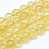 Natural Citrine Beads Strands X-G-E483-12-6mm-1