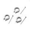 Anti-Tarnish Rhodium Plated 925 Sterling Silver Pendant Bails STER-L057-081A-P-1