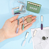 10Pcs 5 Styles Bullet Natural Green Aventurine & Fluorite & Amethyst & Rose Quartz & Quartz Crystal Shoe Charms HJEW-CA00020-3