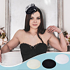 3Pcs 3 ColorsPolyester Round Fascinator Hat Base for Millinery AJEW-FG0002-77-6