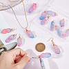 16Pcs Electroplated Raw Rough Natural Quartz Crystal Pendants PALLOY-AB00115-4