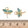 Brass Micro Pave Cubic Zirconia Enamel Pendants KK-L257-12G-3