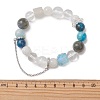 Natural Mixed Gemstone Beaded Stretch Bracelets for Women BJEW-TA00739-03-4