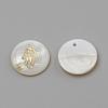 Freshwater Shell Pendants SHEL-Q010-002G-2