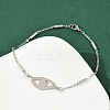 304 Stainless Steel Link Bracelets for Women BJEW-H208-01P-5