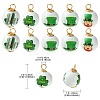 10Pcs Saint Patrick's Day Printed Wood Pendants FIND-FS0001-89-5