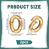 2Pcs 925 Sterling Silver Spring Gate Rings STER-PH0005-02-2