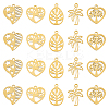 20Pcs 5 Styles Ion Plating(IP) 316L Surgical Stainless Steel Pendants STAS-AN0001-03-1