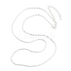 Brass Column Link Chain Necklaces for Women NJEW-Q344-07S-1