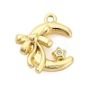 Brass Micro Pave Cubic Zirconia Pendants ZIRC-F143-03G-1