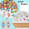200Pcs 10 Colors Transparent Acrylic Pendants PALLOY-GO00013-5