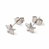 Non-Tarnish 304 Stainless Steel Star Stud Earrings for Women EJEW-C004-08P-1