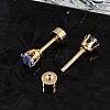Flat Round Glass Ear Fake Plugs EJEW-H105-22G-B-4