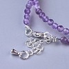Natural Amethyst Beaded Necklaces NJEW-K114-B-A21-3