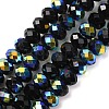 Electroplate Transparent Glass Beads Strands EGLA-A046-01B-05-1