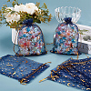 50Pcs Gold Stamping Moon & Star Organza Drawstring Gift Storage Bags OP-BBC0001-03C-03-4
