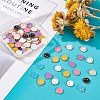 98Pcs 7 Colors Light Gold Alloy Enamel Charms ENAM-FH0001-28-4