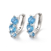 Cubic Zirconia Hoop Earrings EJEW-P213-16P-01-1