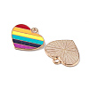 Rainbow Color Pride Alloy Enamel Pendants ENAM-K067-16-4