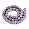 Opaque Solid Color Glass Beads Strands GLAA-T032-P10mm-15-3