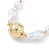 Rack Plating Brass & ABS Imitation Pearl Beaded Necklaces NJEW-P317-13C-G-1