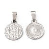 Tarnish Resistant 304 Stainless Steel Coin Pendants LS-STAS-F183-01P-B-2