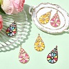 6Pcs 3 Colors Alloy Enamel Pendants FIND-YW0009-99-4
