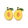 Fruit Seris 304 Stainless Steel Enamel Charms STAS-U060-03G-08-1