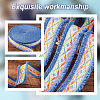 9 Yards Polyester Rhombus Jacquard Fringe Ribbon OCOR-GA0002-06A-4