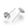 Non-Tarnish Stainless Steel Stud Earring Findings LS-STAS-F186-02P-6mm-1