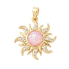Brass Micro Pave Cubic Zirconia Pendants X-KK-S507-09B-G-1