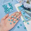 40Pcs 2 Styles Synthetic Turquoise European Beads G-PH0002-56-3
