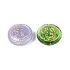 Flat Round with Sea Anchor Glass Beads GLAA-T025-63M-2