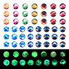 60Pcs 15 Style Glass Cabochons GLAA-TA0001-76-1