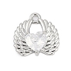 Brass Micro Pave Cubic Zirconia Charms LS-ZIRC-P122-01B-P01-1